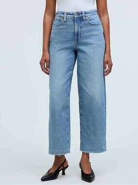 Madewell NWT Curvy Perfect Vintage Wide-Leg Crop Jeans Size 28 in Altoona Wash